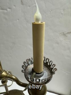 Antique Vintage Electric Brass Student Oil Lamp