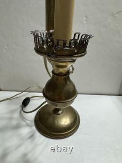 Antique Vintage Electric Brass Student Oil Lamp