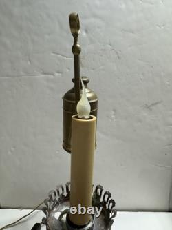 Antique Vintage Electric Brass Student Oil Lamp