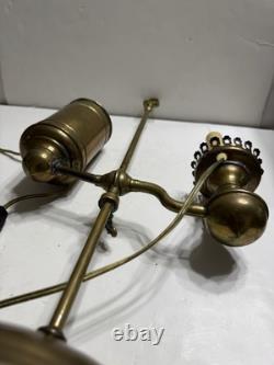 Antique Vintage Electric Brass Student Oil Lamp