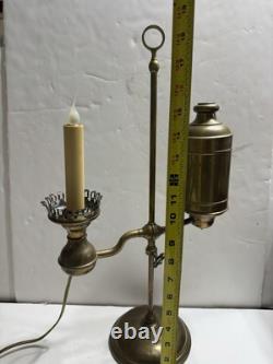 Antique Vintage Electric Brass Student Oil Lamp