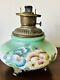 Antique Vintage L&B Oil Kerosene Lamp Hand Painted Floral