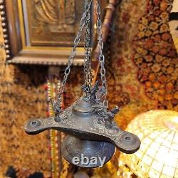 Antique Vintage Middle Eastern Oil Lamp Incense Burner Oriental Censor