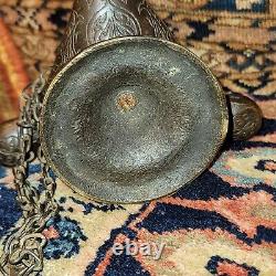 Antique Vintage Middle Eastern Oil Lamp Incense Burner Oriental Censor