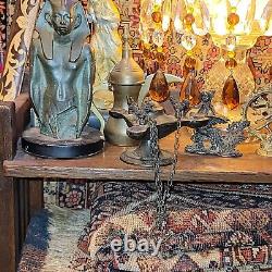Antique Vintage Middle Eastern Oil Lamp Incense Burner Oriental Censor