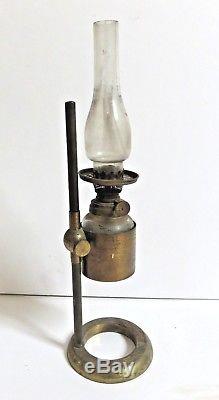 Antique Vintage Miniature Microscope Oil Lamp By James How London