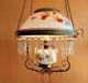 Antique Vintage Oil Lamp Light Fixture Parlor Victorian Brass Hanging Chandelier
