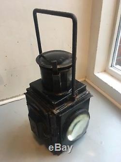Antique Vintage Railway Rear Oil paraffin Light Lantern Lamp Tail Train