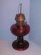 Antique Vintage Ruby Red Beehive Oil Kerosene Lamp Aladdin Nu-type Model B