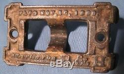 Antique Wall Bracket Oil Lamp'b&h' Back Plate Holder Font Reflector 1880 #2