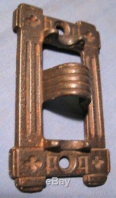 Antique Wall Bracket Oil Lamp'b&h' Back Plate Holder Font Reflector 1880 #2