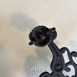 Antique Wall Hanging Oil Lamp With Swing Bracket Purple Hue Oil Font Queen Ann