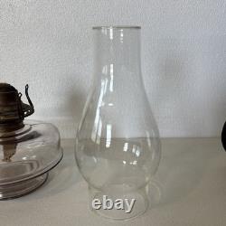 Antique Wall Hanging Oil Lamp With Swing Bracket Purple Hue Oil Font Queen Ann