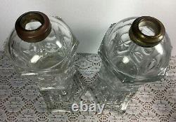 Antique Whale Oil Lamps Set of 2