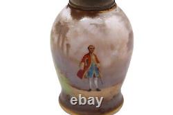 Antique Wild and Wessel (W&W) Kosmos Brenner Hand Painted Oil Lamp