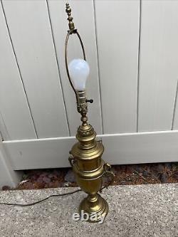 Antique alma brenner oil lamp Brass Ornate Converted In Electric Lamp