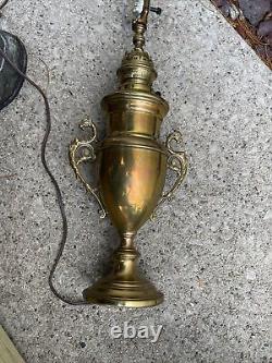 Antique alma brenner oil lamp Brass Ornate Converted In Electric Lamp