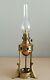 Antique art nouveau oil lamp kerosene lamp copper / brass