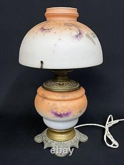 Antique c. 1880 Mt. Washington Hand Painted GWTW Banquet Parlor Electric Oil Lamp