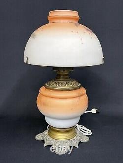 Antique c. 1880 Mt. Washington Hand Painted GWTW Banquet Parlor Electric Oil Lamp