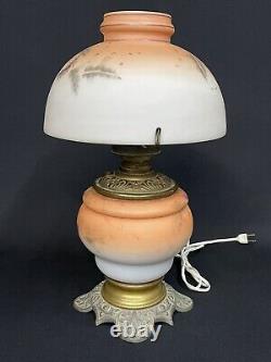 Antique c. 1880 Mt. Washington Hand Painted GWTW Banquet Parlor Electric Oil Lamp