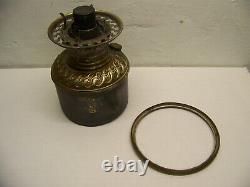 Antique center draft oil lamp brass 5 font The Improved 1887