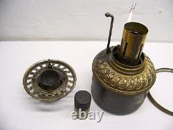 Antique center draft oil lamp brass 5 font The Improved 1887