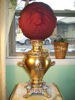 Antique''miller Hornburgh'' Parlor Banquet Oil Lamp