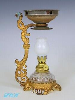 Antique miniature PATENT MEDICINE Oil Lamp VAPO CRESOLENE original & complete
