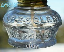 Antique miniature PATENT MEDICINE Oil Lamp VAPO CRESOLENE original & complete