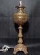 Antique ornate Victorian Brass Converted Oil Miller Lamp 21