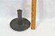 Antique tin whale oil straight candle stick lamp finger loop rare early 19th c