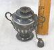 Antique whale oil lamp small urn shape 2.5 in silver metal 19th c original