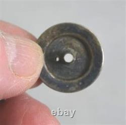 Antique whale oil lamp small urn shape 2.5 in silver metal 19th c original