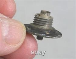 Antique whale oil lamp small urn shape 2.5 in silver metal 19th c original
