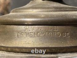 Antq 19th C. GWTW Cut Glass Font Banquet Column Oil Lamp Converted Electric 27