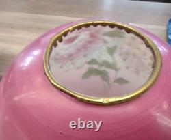 Antq Victorian Oil or Parlor Lamp Hand Painted converted to electric rewired
