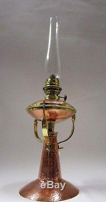 Arts and Crafts Oil Lamp Birmingham Guild of Handicraft BGH Copper Brass
