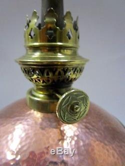 Arts and Crafts Oil Lamp Birmingham Guild of Handicraft BGH Copper Brass