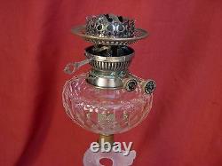 BACCARAT, ANTIQUE FRENCH CRYSTAL OIL LAMP, LATE 19th OR EARLY 20th CENTURY