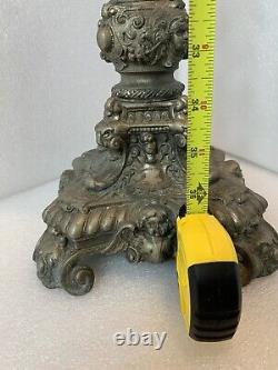 B And H Antique Parlor Banquet Cherub Oil Conversion To Electric Lamp 38