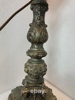 B And H Antique Parlor Banquet Cherub Oil Conversion To Electric Lamp 38