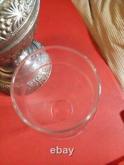 B&H Bradley Hubbard Oil Lamp Embossed 1890s Victorian Style Antique