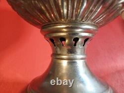 B&H Bradley Hubbard Oil Lamp Embossed 1890s Victorian Style Antique