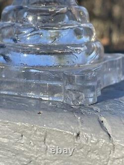 Beautiful Antique 19th C. Boston Sandwich Blown & Pressed Glass Whale Oil Lamp