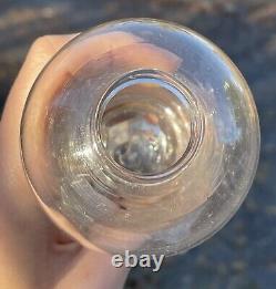 Beautiful Antique 19th C. Boston Sandwich Blown & Pressed Glass Whale Oil Lamp