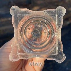Beautiful Antique 19th C. Boston Sandwich Blown & Pressed Glass Whale Oil Lamp