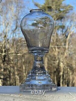 Beautiful Antique 19th C. Boston Sandwich Blown & Pressed Glass Whale Oil Lamp