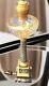 Beautiful Antique Neoclassical Marble Converted Oil Lamp Yellow Colored Crystal
