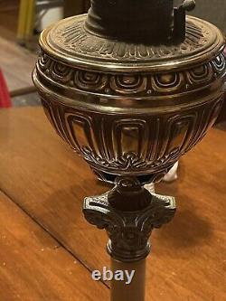 Bradley And Hubbard Antique Parlor Banquet Center Draft Lamp